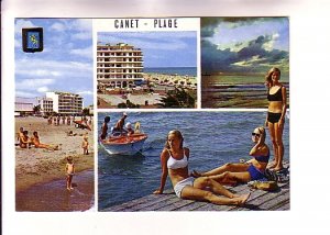 Canet-Plage, Women Sun Bathing, Hotel, France, Used 1976