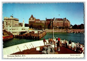 Victoria Harbor B. C. British Columbia Canada Vtg.Postcard Continental View Card