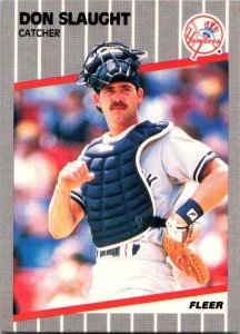 1989 Fleer Baseball Card Don Slaught New York Yankees sk21036