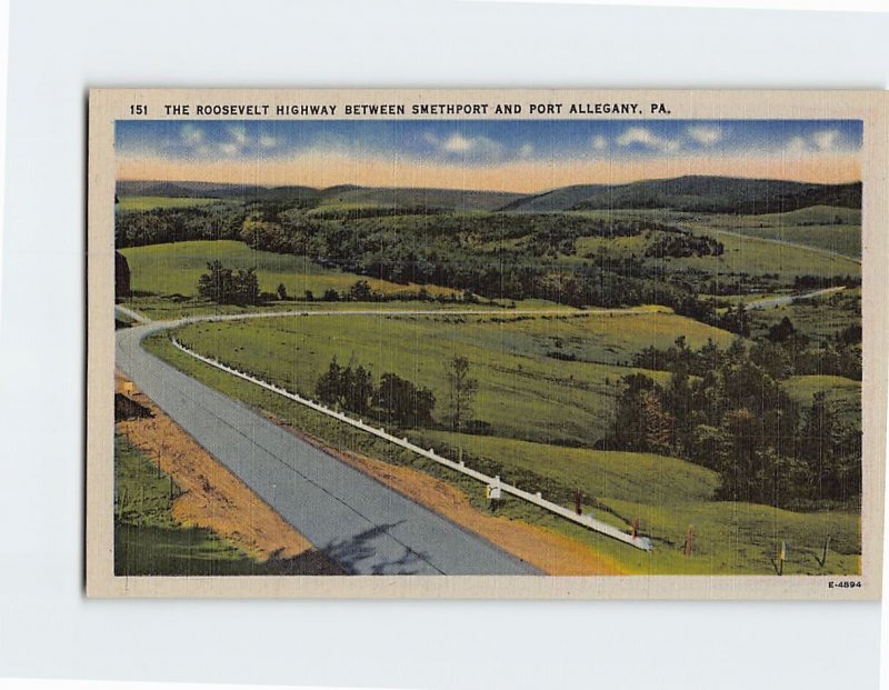 Postcard The Roosevelt Highway, Pennsylvania