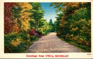 Michigan Greetings From Utica 1952