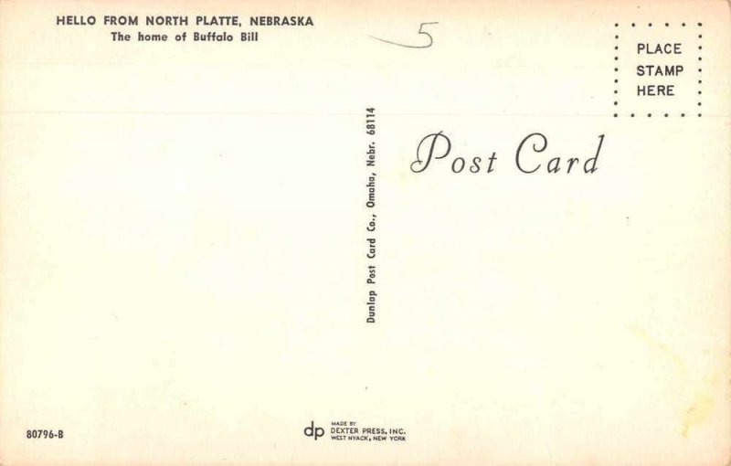 North Platte Nebraska Street Scene Vintage Postcard AA8444