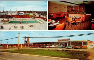Bell City Motel, Pool, Restaurant Regina Saskatchewan Vintage Postcard N50