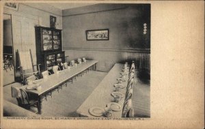 East Providence Rhode Island RI St Mary's Orphanage Dining Room c1910 PC