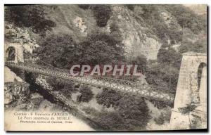 Old Postcard Merle Suspension Bridge Environs d & # 39Argentat Correze