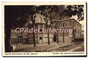 Postcard Old Hopital Notre Dame De Bon Secours pavilion men