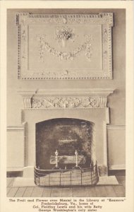 Virginia Fredericksburg The Fruit And Flower Over Mantel In the Library At Ke...