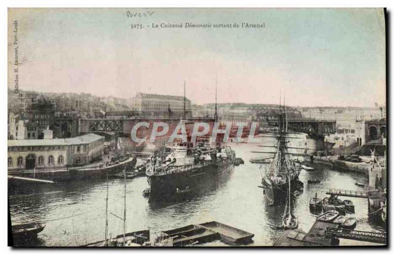 Old Postcard Boat War The Democratic incumbent breastplate of & # 39arsenal