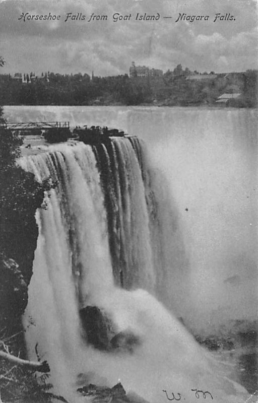 Horseshoe Falls from goat island Niagara Falls Unused 