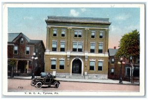 c1920 YMCA Tyrone Classic Cars Exterior Building Pennsylvania Vintage Postcard