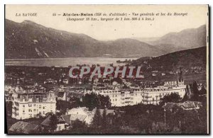 Old Postcard Savoy Aix les Bains 258 m General view and Lake Bourget