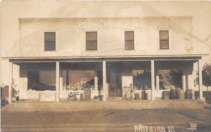 J48/ Artesian Iowa RPPC Postcard c1910 F. F. Moeller Store Building  216