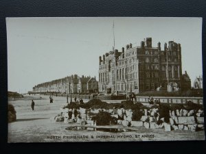 Lancashire Lytham St.Annes NORTH PARADE & IMPERIAL HYDRO Old Postcard by Leach's