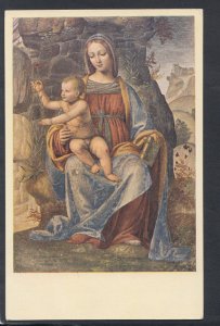 Italy Postcard - Certosa Di Pavia, B.Luini: La Vergine Col Bambino T9777