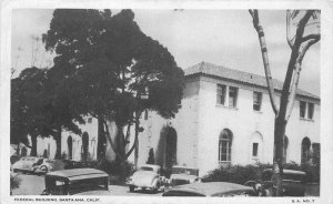 California Santa Ana Federal Building autos Kenrok RPPC Photo Postcard 22-10106