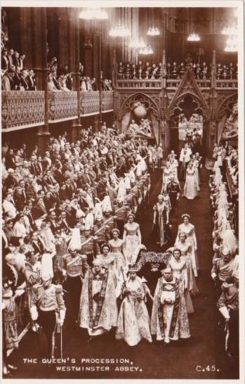 The Queen's Procession Westminster Abbey 2 June 1953 Real Photo