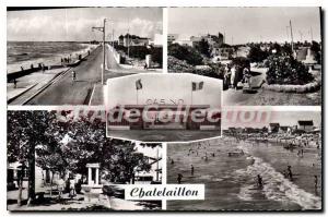 Old Postcard Chatelaillon La Digue And Casino Park