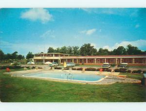 Unused Pre-1980 POOL & OLD CARS & UNIVERSITY PARK MOTEL Greenville SC u5380