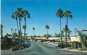 SCOTTSDALE, Arizona AZ   FIFTH AVENUE Street Scene  SHOPS~STORES~CARS  Postcard