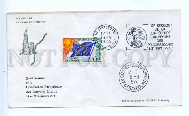 418285 FRANCE Council of Europe 1974 year Strasbourg European Parliament COVER