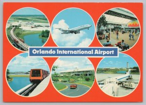 Transportation~Different Vantages~Orlando Int'l Airport FL~Continental Postcard 