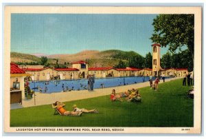 c1940's Laughton Hot Springs And Swimming Pool Reno Nevada NV Unposted Postcard