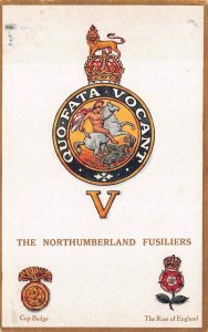 THE NORTHUMBERLAND FUSILIERS MILITARY ENGLAND UK TUCK POSTCARD (c. 1910)