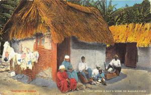 Kingston Jamaica Banana Field Workers Resting Postcard