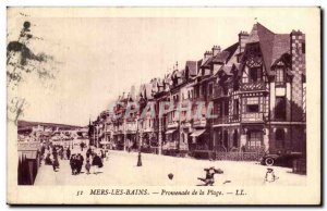 Mers les Bains Old Postcard Beach Promenade