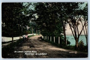 Quebec Canada Postcard On Lower Lachine Road Montreal to Lachine 1909
