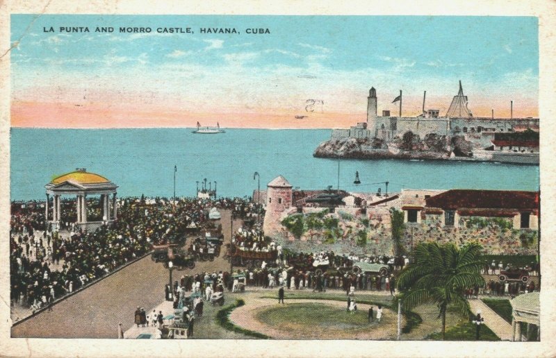 Cuba La Punta And Morro Castle Havana Cuba Vintage Postcard 03.94