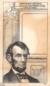 Approx. Size: 2.75 x 4.5 Abraham Lincoln  Late 1800's Tradecard Non  