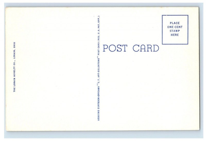 Vintage The Ford At Cascade Park Elyria Ohio Postcard F144E