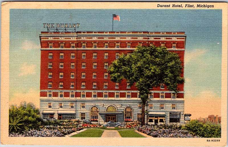 Postcard HOTEL SCENE Flint Michigan MI AL2159