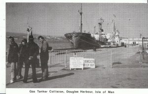 Isle of Man Postcard - Gas Tanker Collison - Douglas Harbour   A6232