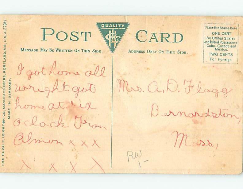 Bent Divided-Back POSTCARD FROM East Deerfield Massachusetts MA HM6626