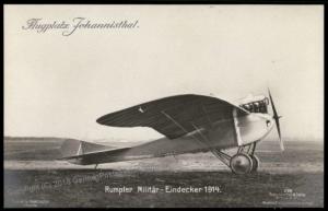 Germany Flugplatz Johannisthal Sanke Nr238 Rumpler 1914 Airplane  RPPC 64357