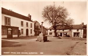 ALFRISTON SUSSEX UK MARKET CROSS & SQUARE~POST OFFICE~SHOPS~PHOTO POSTCARD 1955