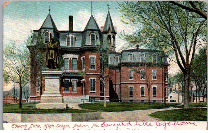 Auburn, Maine - The Edward Little High School - in 1906