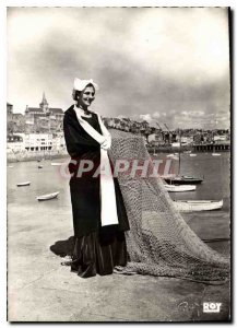 Old Postcard Granvillaise Harbor