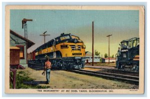 1958 Mononette Train Doel Yards Bloomington IN, Price Right Showcase Postcard