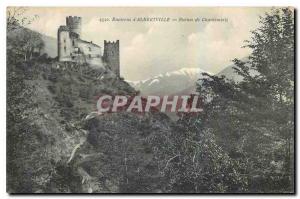 Old Postcard Environs Albertiville Ruins Chantemerie