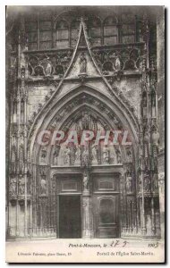 Old Postcard Pont a Mousson Portrail Church Siantr Martin