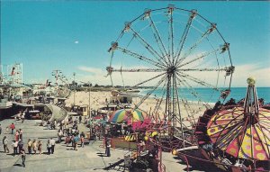 Santa Cruz CA, AMUSEMENT PARK, 1960-70, Ferris Wheel, Other Rides, Beach