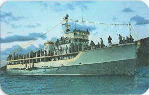 Postcard Mexico Sea Cloud Yacht Acapulco Bay Night