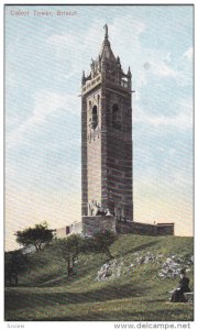 Woman Sitting On A Bench, Cabot Tower, BRISTOL, England, UK, 1900-1910s