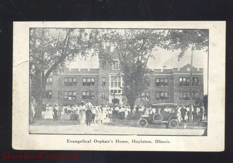 HOYLETON ILLINOIS EVANGELICAL ORPHAN'S HOME ANTIQUE VINTAGE POSTCARD