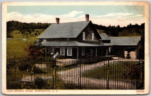 Adirondacks New York NY, John Brown's House, Metal Gate, Vintage Postcard