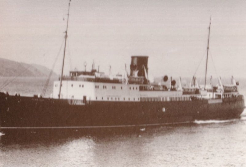 TSS Fenella II Ship Douglas Harbour Isle Of Map RPC Postcard