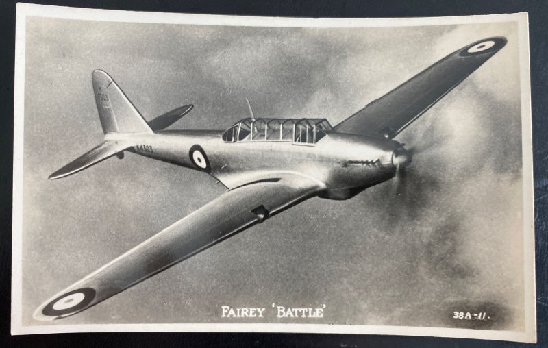 Mint England Picture Postcard Royal Air Force Airplane Fairey Battle 